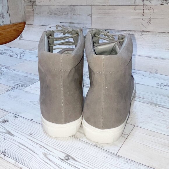 Guilty Soles Jenna Grey Vegan Suede High Top Sneaker - Picture 4 of 5